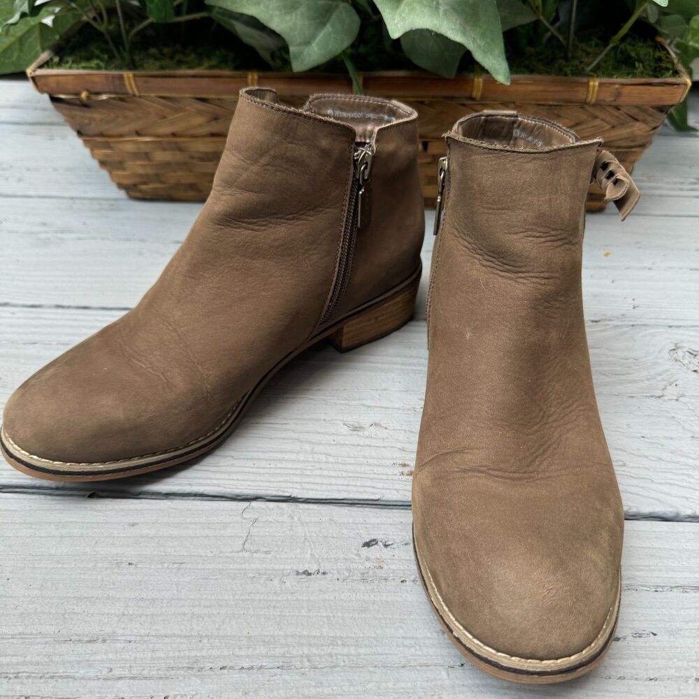 Blondo Dark Taupe Waterproof Liam Boots Comfortable Leather Chelsea Ankle Bootie